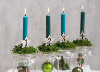 Formabontó adventi asztaldíszek