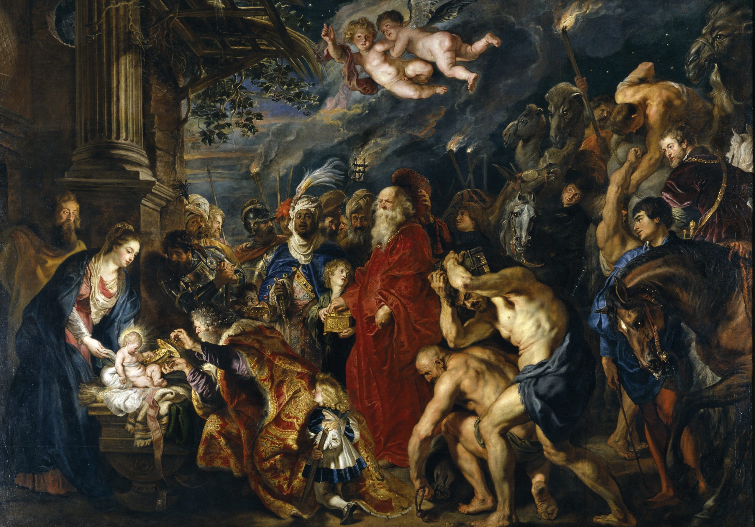 Peter Paul Rubens: Három királyok imádása, 1609 (1628-29
