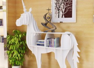 Kreatív és látványos könyvespolcok és olvasókuckók Unikornis könyvespolc