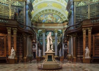 Lélegzetelállítóan szép könyvtárak a nagyvilágból Osztrák Nemzeti Könyvtár Bécsben